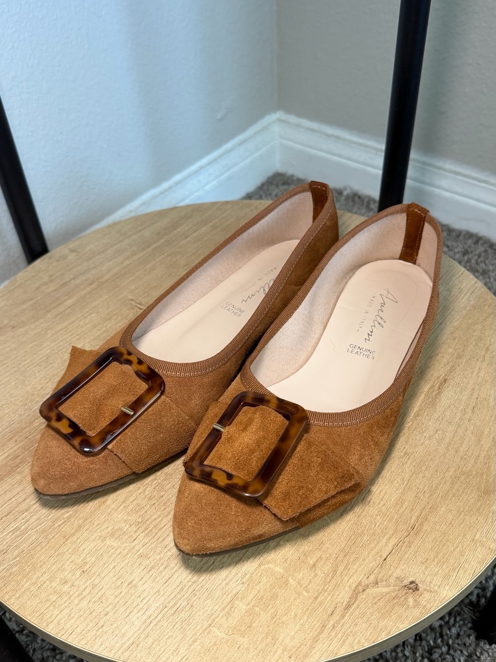 Avellini Italy Suede flats brown suede ballet flats